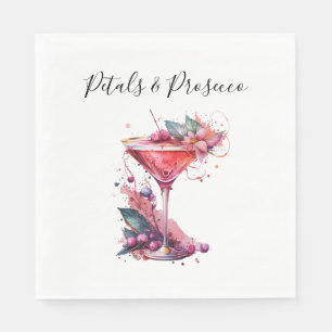 Möhippa av Petals & Proseccos Rosa Blommigt Pappersservett