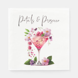 Möhippa av Petals & Proseccos Rosa Blommigt Pappersservett
