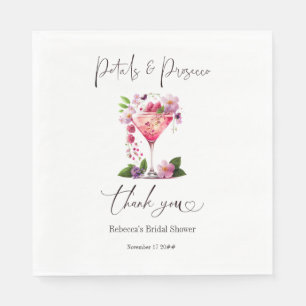 Möhippa av Petals & Proseccos Rosa Blommigt Pappersservett