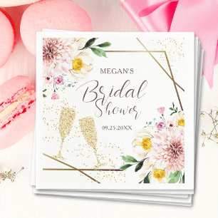 Möhippa av Petals & Proseccos Rosa Blommigt Pappersservett
