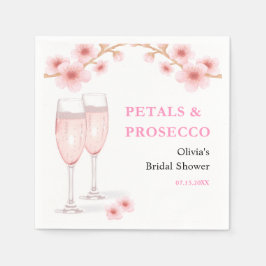 Möhippa av Petals & Proseccos  Rosa Blommigt Pappersservett