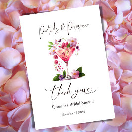 Möhippa av Petals & Proseccos  Rosa Blommigt Tack Kort