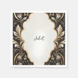 Möhippa av retro-arabiska exotiska fet Damask Pappersservett