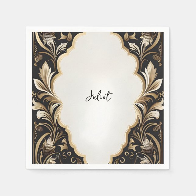 Möhippa av retro-arabiska exotiska fet Damask Pappersservett (Framsidan)