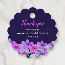 Möhippa av rosa Lila Blommigt Tack Gåvor Etiketter