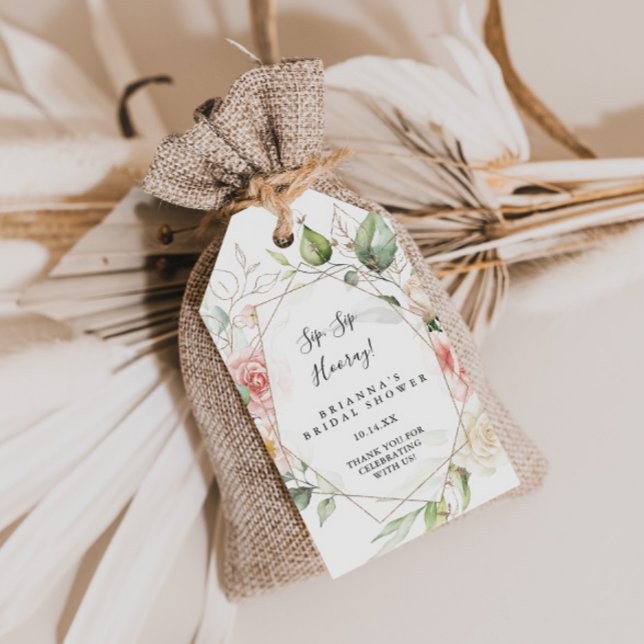 Möhippa av sip- för Grönt av geometrisk Guld Presentetikett (Skapare uppladdad)