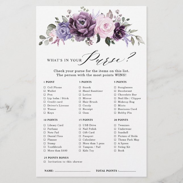 Möhippa av spel för Dusty Lila Blooms (Framsida)