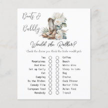 Möhippa av spelkort för Rustik Blommigt Boots