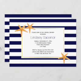 Möhippa av strandbröllop på Starfish och rand Inbjudningar