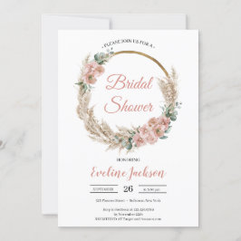 Möhippa av torkad pampas Grass Dusty Ro Eucalyptus Inbjudningar