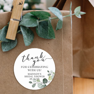 Möhippa av vattenfärg Eucalyptus Tack Runt Klistermärke