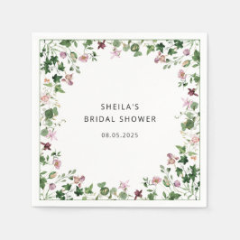 Möhippa av vattenfärgad Blommigt Napkins Pappersservett