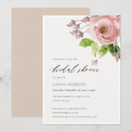 MÖHIPPA AV VATTENFÄRGBLOMMIGT FÖR ROSA INBJUDNINGAR