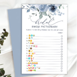 Möhippa av vattenfärgen Dusty Blue-Blommigt