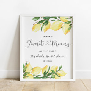 Möhippa av vattenfärgsminne för Lemon Favorite-min Poster