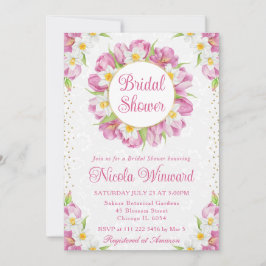 Möhippa av vattenfärgtulpaner och diabeller inbjudningar