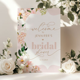 möhippa av vildblommor i  rosa välkomnas av blommi poster