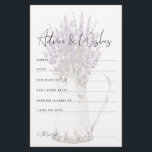 Möhippa av vintage Rustic Lavender Advice Card<br><div class="desc">Vintage Lavender. Råd och Önskemål. Dusch.</div>