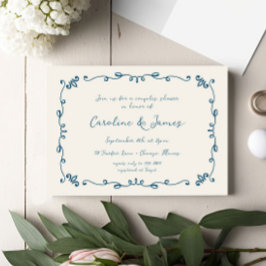 Möhippa av vismisk hand i illustrerat Par Inbjudningar