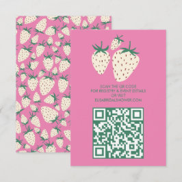 Möhippa av vita jordgubbspennbär QR-kod Tilläggskort