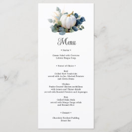 Möhippa av vita pumpor och eukalyptus-gröntar meny