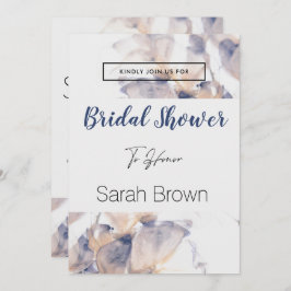 MÖHIPPA AV VITE- OCH BLUE PATELE FLOWER-ELEGANT INBJUDNINGAR