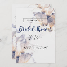 MÖHIPPA AV VITE- OCH BLUE PATELE FLOWER-ELEGANT INBJUDNINGAR