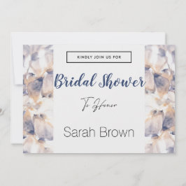 MÖHIPPA AV VITE- OCH BLUE PATELE FLOWER-ELEGANT INBJUDNINGAR