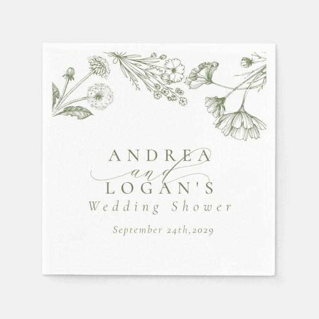 Möhippa av WildblomBoho Chic Pappersservett (Framsidan)