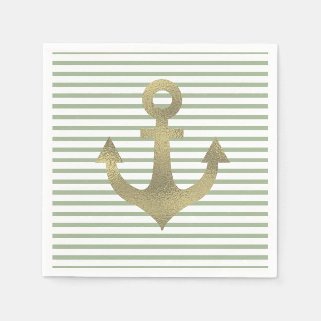 Möhippa Bachelorette Party Nautical Anchor Pappersservett (Framsidan)