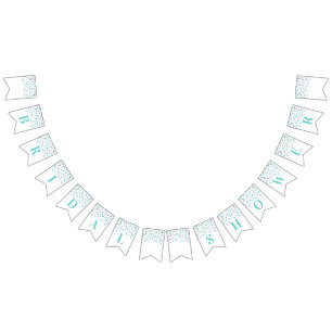 Möhippa Banner Blue Silver Confetti Vimplar