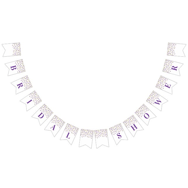 Möhippa Banner Lila Guld Confetti Vimplar (Alla)