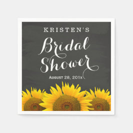 Möhippa Benice Sunblommor Chalkboard Pappersservett