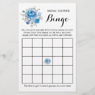 Möhippa Bingo Blueflower Game Card Flygblad