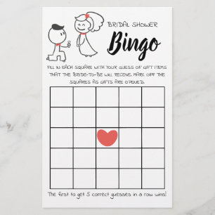 Möhippa Bingo Bröllop par-spelkort Flygblad