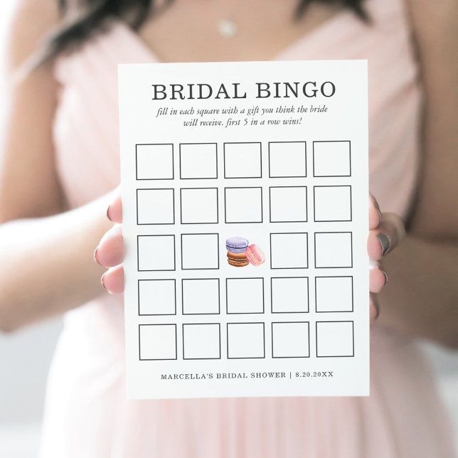 Möhippa Bingo | Fransk Macaron Inbjudningar (Skapare uppladdad)
