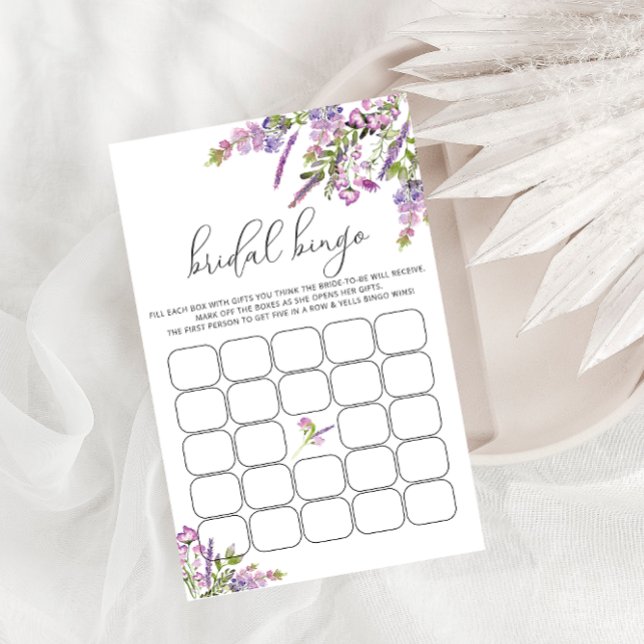 Möhippa Bingo Game Lila Lavender Blommigt (Skapare uppladdad)