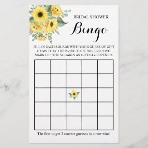 Möhippa Bingo Greenery Solrosspelkort Flygblad