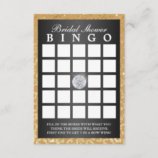 Möhippa Bingo Guld Leopard Skriv ut Modern Bingo Inbjudningar