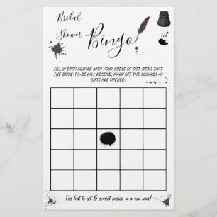 Möhippa Bingo Pen & Inkwell-spelkort Flygblad