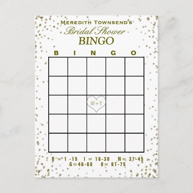Möhippa Bingo | Poster för inbjudan till Guld-konf (Framsida)