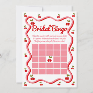 Möhippa Bingo Retro Cherry möhippa Game Card Inbjudningar