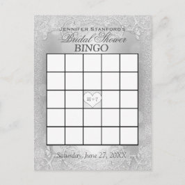Möhippa Bingo | Silver Elegance Inbjudan Vykort