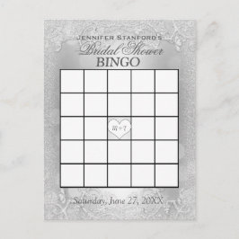 Möhippa Bingo | Silver Elegance Inbjudan Vykort