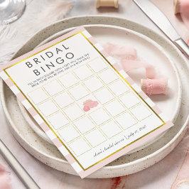 Möhippa Bingo-spelkort | Rosa Rand Peony