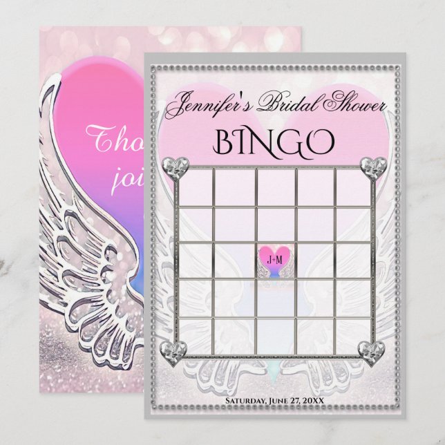 Möhippa Bingo-spelmall Inbjudningar (Fram/baksida)