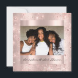 Möhippa Birthday Bröllop Ro Confetti CrystalPhoto Inbjudningar<br><div class="desc">elegantens känsliga inbjudan till glam-eleganter som bröllopsfest,  möhippa,  födelsedagsfest,  söt 16:e Du kan ändra färg i bakgrunden. Fråga till foto-exempel för designern florenceK från https://pixabay.com</div>