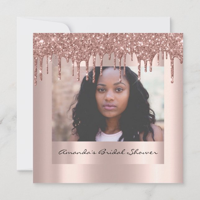 Möhippa Birthday Ro Drips Spark Photo Inbjudningar (Baksida)