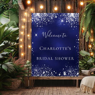 Möhippa blå gnistran silver glitter poster