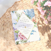 Möhippa | Blommar av blått och Lila vattenfärg